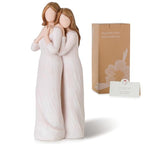 Storieme Mom Birthday Gifts from Daughter: Mother Daughter Back Hug Resin Figurine Keepsake - Unique Gift for Mama on Mothers Day Christmas - style: Support