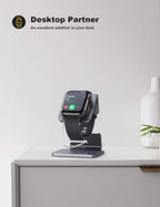 Lamicall Stand Suit for Apple Watch, Charging Stand : Desk Watch Stand Holder Charging Dock Station, Gift Compatible with Apple Watch Series SE 11/10/9/8/7/6/5/4/3/2/1, 44mm/42mm/40mm/38mm - Gary - color: 3-Grey
