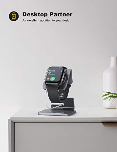 Lamicall Stand Suit for Apple Watch, Charging Stand : Desk Watch Stand Holder Charging Dock Station, Gift Compatible with Apple Watch Series SE 11/10/9/8/7/6/5/4/3/2/1, 44mm/42mm/40mm/38mm - Gary - color: 3-Grey