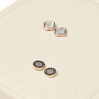 Oirlv Microfiber Jewelry Stud Earring tray Display Tray Earring Display Organizer Tray(Beige) - color: Stud earrings P13406