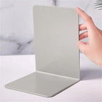 Book Ends 4pcs Book Holder L-Shaped Desk Display Simple Support Rack Magazine for Home Office(Gray) - color: Gray