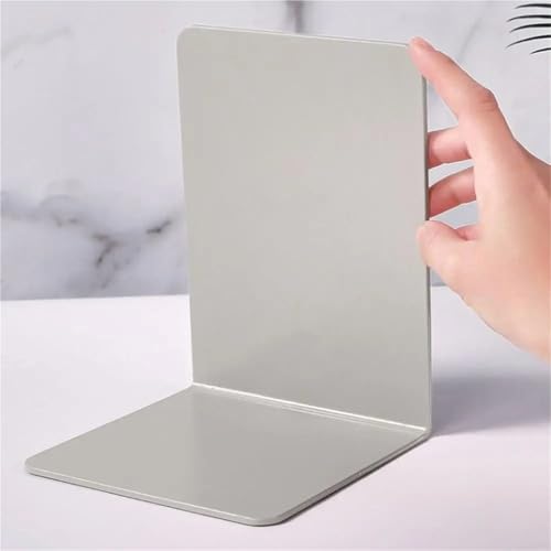 Book Ends 4pcs Book Holder L-Shaped Desk Display Simple Support Rack Magazine for Home Office(Black) - color: Black