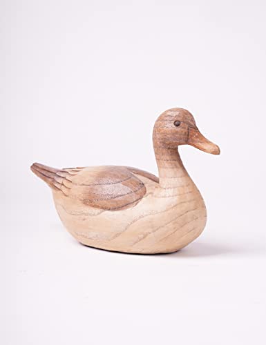 HAUCOZE Duck Statue Animal Figurine Decor Modern Home Sculpture Gift for Living Room Bedroom Table Desk 11.0 Inch