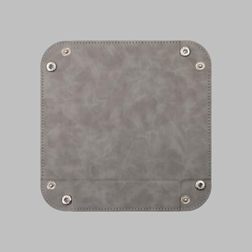 siduater Valet Tray Desktop Storage Organizer – Vegan Leather Catchall Bedside Vanity Tray Nightstand Caddy Holder for Remote Controller, Watch, Keys, Phone, Wallet, Coin, Jewelry, Stone Gray - color: Stone Gray