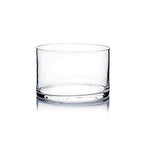 WGV Cylinder Vase, Width 6", Height 4", Clear Glass Container Terrarium Candle Holder for Wedding Centerpiece, Party Event, Home Office Decor, 1 Piece - size: 6"x4"H