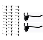 NectaCol 30 Packs 4" Long Metal Pegboard Hooks, Standard Hooks is Fit to Any Pegboard Panels - size: 4 Inch
