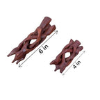 Pack of 2 Stands | 4" and 6" Wooden Tripod Stand - Hand Carved Room Decor Holder, Ideal Crystal Ball Stand, Rock Stand, Vase Holder Stand for Abalone Shell, Decorative Bowl, Sphere, or Geode JC-046-B - size: Pack of 2 Stands | 4" and 6"