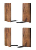 Large Bookend Hold Heavy Books- 7x4x5in 2 Pack Wood Bookends for Heavy Books Heavy Duty Walnut Book Ends for Men Wood Bookends for Office Desk Non-Skid - color: Walnut-s-2pair