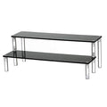 2 Tier Black Acrylic Display Riser Cupcake Stand Display Shelf for Decoration, Makeup - size: 2 tier