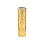 WGVI Hurricane Candle Holder Sleeve, W: 3", Ht: 10", Gold Speckled Glass Cylinder Open Both Ends, Chimney Tube Shade, 1 Piece - size: 3x10"H