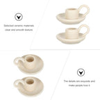 IMIKEYA Set of 2 Ceramic Candle Stands Nordic Design for Home Decor Wedding Banquet