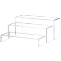 Yieach Large Clear Acrylic Risers Display Stands,3 Pcs Rectangular Display Risers for Funko Pop,Figures,Food,Showcase Collectibles Display Shelf,Retail Desktop Risers Display Stand and Decoration