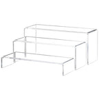 Yieach Large Clear Acrylic Risers Display Stands,3 Pcs Rectangular Display Risers for Funko Pop,Figures,Food,Showcase Collectibles Display Shelf,Retail Desktop Risers Display Stand and Decoration