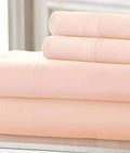 Italian 1500 Thread Count Heavy Soft Egyptian Cotton Sheet Set DEEP Pocket, Queen, Peach Solid, Premium Italian Finish (Features : Fully Elastic Fitted Sheet Fits 7-9" Pocket) - color: Peach ( Solid ), size: Queen Size (Fits 7-9 in Pockets)