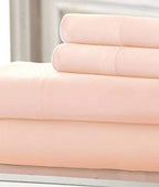 Italian 1500 Thread Count Heavy Soft Egyptian Cotton Sheet Set DEEP Pocket, Queen, Peach Solid, Premium Italian Finish (Features : Fully Elastic Fitted Sheet Fits 7-9" Pocket) - color: Peach ( Solid ), size: Queen Size (Fits 7-9 in Pockets)