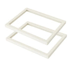 Coward 2Pcs Beige Velvet Glass Lid for the Trays Can Use if Needed - color: Beige Velvet, size: Tray Lid+Tray Lid