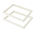 Coward 2Pcs Beige Velvet Glass Lid for the Trays Can Use if Needed - color: Beige Velvet, size: Tray Lid+Tray Lid