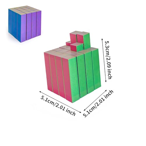 3D Printed Collectible Figurine Gradient Colorful Cube-Fingertip for Home Office Executive Desk Décor