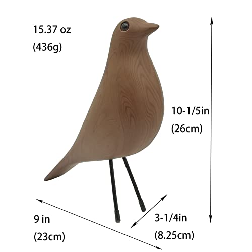 Mid-Century Home Décor House Bird - Office House Desk Dove Sculpture Pigeon Ornament Arts Gift Replica (Wood Color) - color: Wood Color