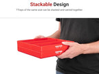 TEKTON 3-Compartment Organizer Tray (Red) | OTD11203 | Made in USA - color: Red, size: 3-Compartment