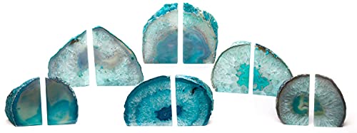 Agate Bookend Teal (2-3.5 lbs) - color: Teal, size: 2 - 3.5 lb