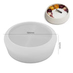 Oval Candle Boat Jar Molds, Creative Silicone Vessels Pot Molds, Concrete Container Storage Tray Making Moulds for Storage Holder Jewelry Box Vase Aroma Cup (Round) - color: Round