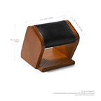 Oirlv Solid Wood Single Watch Display Stand Black Premium Leather Watch Holder for Men and Women - color: Black