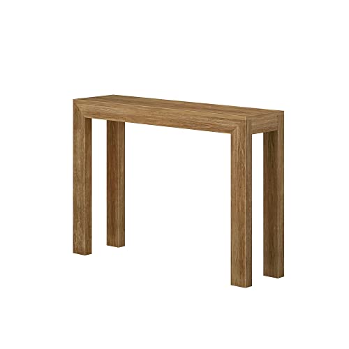 Plank+Beam Modern Solid Wood Console Table, 46 Inch, Sofa Table, Narrow Entryway Table for Hallway, Behind The Couch, Living Room, Foyer, Easy Assembly, Pecan - color: Pecan, size: 46 Inch