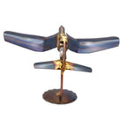 Corsair Collectible Handmade Metal Art Figurine, Desk Accessories, Trophy, Boss Gift, Home Office Décor, Aircraft - style: Corsair