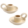 Cabilock Candle Holder Ceramic Candle Holder Ceramic Candlestick Holder Nordic Style Taper Candle Stand Candle Burning Display Holder Desktop Ornament for Home Wedding Party（2 pcs）