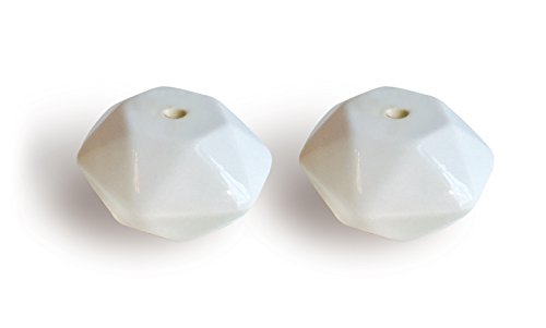 Set of 2 Small White Ceramic Candleholders for Votprof Slim Taper Candles, Durable, Modern Design