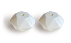 Set of 2 Small White Ceramic Candleholders for Votprof Slim Taper Candles, Durable, Modern Design