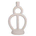 Bloomingville Modern Sculptural, Ivory Taper Candle Holder, Cream