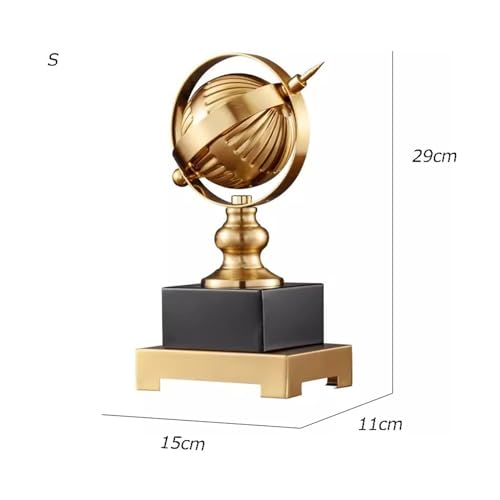 Statue Decorations Luxury Metal Globe Ornament Decorations Entrance Study Modern Creative Office Crafts Living Room Furnishings Home Decor Object(S) - size: Small
