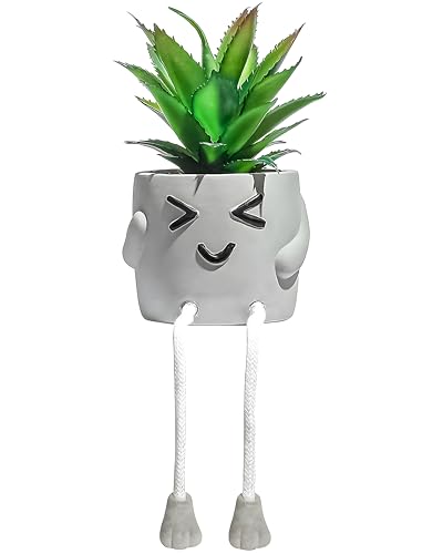 OLEEK small fake plants office decor - fake succulents plants artificial for desk decor - fake plant office decorations for work - office decor for women - office plants cubicle accessories room décor - size: Fuzz (Set of 1)