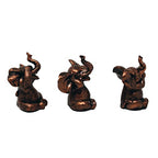 Nature's Mark 3 Baby Elephants See No Evil Hear No Evil Resin Statue Figurine Home Decorative Accent Decor