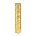 WGVI Hurricane Candle Holder Sleeve, W: 2.5", Ht: 14", Gold Speckled Glass Cylinder Open Both Ends, Chimney Tube Shade, 1 Piece - size: 2.5x14"H