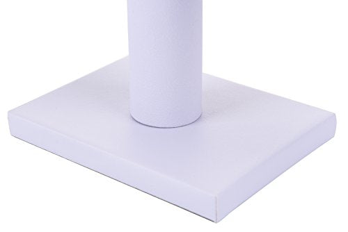 ChezMax Necklace Jewelry Display Jewelry Stand Hovering T-Bar Bracelet Holder for Home Organization - color: A-White Leatherette