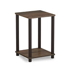 FURINNO Turn-N-Tube Haydn End Table, 1-Pack, Walnut/Brown - color: Walnut/Brown, size: 1-Pack, 2-Tier, style: Haydn