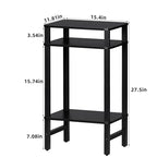 YUFAM Side Table End Table Tall Night Stand 3-Tier for Living Room Bedroom Bathroom Office Furniture Black - color: Black, size: 3 Tier