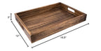 GoCraft Handmade Classic Wooden Tray – Large 16.5" Mango Wood Serving Tray with Handles – Elegant Kitchen & Dining Accessory – Ideal for Breakfast in Bed, Coffee, Tea - size: 16.5" x 12" x 2"