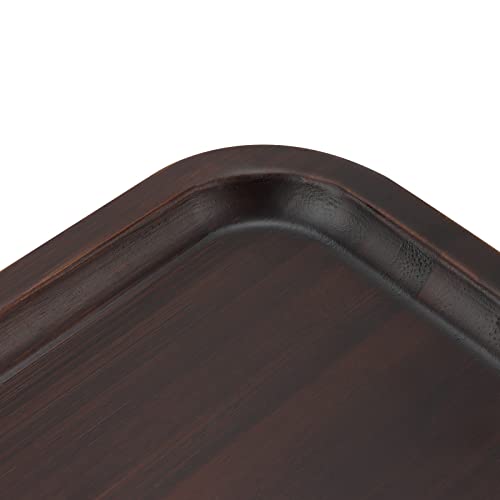 JOIKIT 14 x 5.9 Inch Walnut Wooden Rectangle Tray, Bathroom Tray Platter Solid Wood Decorative Serving Trays Plate for Cookie, Bread, Cheese, Coffee, Tea - size: 5.9" x 0.8" x 14"