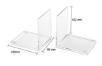 OSCO Clear Acrylic Very Small Bookends, ABE-2 - color: Clear (Small), size: zzzz-s, style: Single
