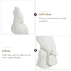 BESPORTBLE Collectible Animal Art Unpainted Ceramic Parrot Figurine Sculpture Porcelain Statue Table Decor Ornaments