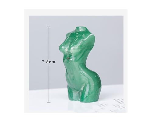 Natural Green Aventurine Crystal Female Model Figurine Hand Carved Body Sculpture Statue Gemstone Small Figurine Reiki 3 Inch Home Office Decor Ornaments 100-150 Grams - color: Green Aventurine
