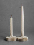 LAWA Set of 2 Vase Candle - Beautiful Handmade Pillar Unscented Soy Wax Elegant Aesthetic Candle Housewarming Gift Home Room Shelf Decor Idea Moon Gray - color: Moon Gray