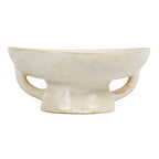 Creative Co-Op Stoneware Bowl w Reactive Glaze, White - color: White, size: 8.0" Round x 3.75" Tall