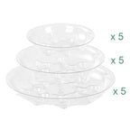 15 Pack Assorted Sizes 6 8 10 Inch Clear Thick Plastic Heavy Duty Sturdy Plant Saucer Drip Trays for pots, 5 Pieces of Each Size (Assorted Sizes 6'', 8'', 10'') - size: 6+8+10 INCH
