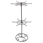 2 Tier Jewelry Display Holder,Retail Spinner Display Stand,Rotating Bracelet Storage Rack,Dressing Table,Black - color: Black 1Pcs