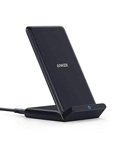 Anker 313 Wireless Charger (Stand), Qi-Certified for iPhone 17/17/17 Pro/17 Pro Max/15/14/13, 10W Fast-Charging Galaxy S23 S22 S21(No AC Adapter) - color: Black, size: 1pack